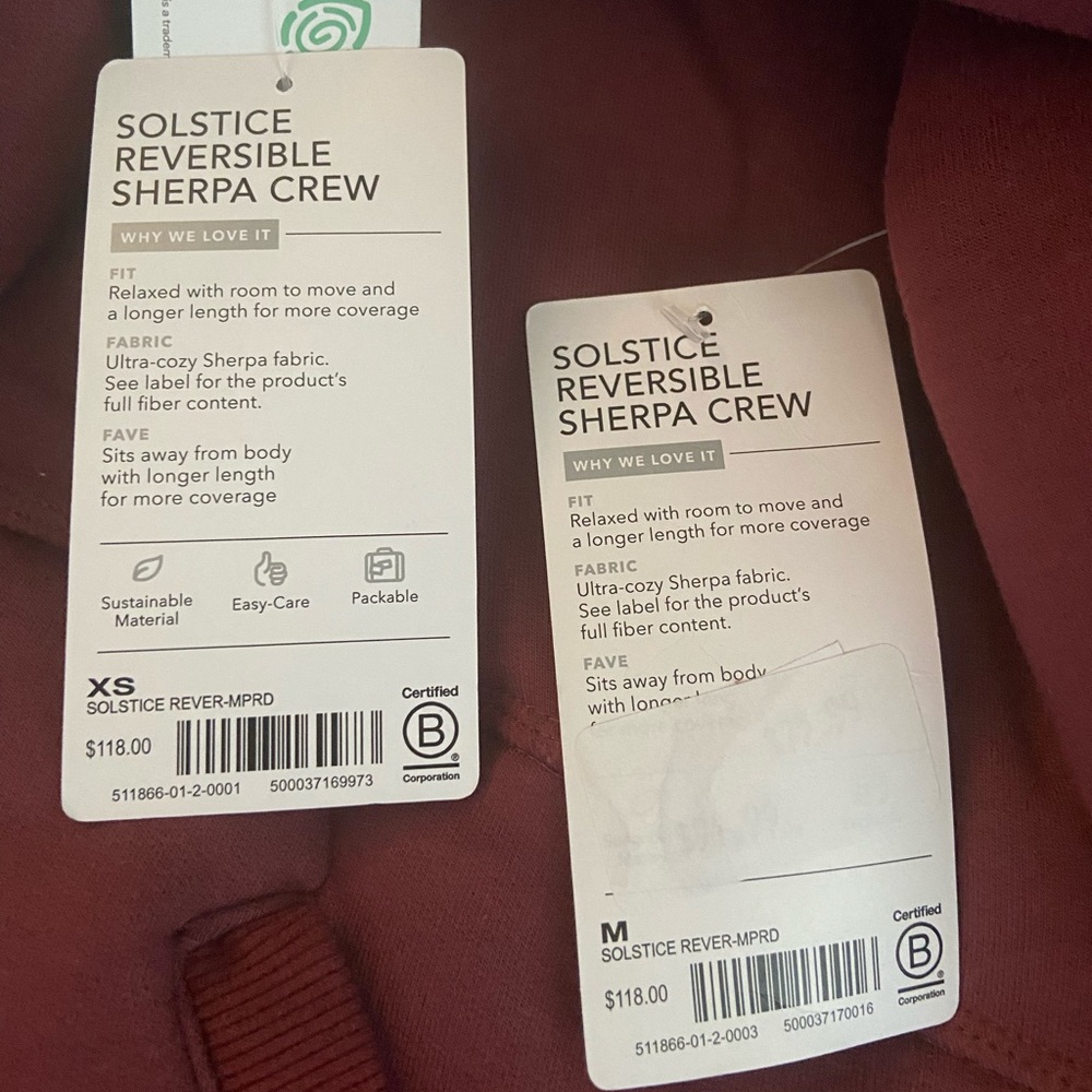 NWT Athleta Reversible Sherpa Hoodie - Picture 8 of 8
